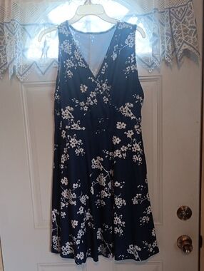 SHEIN Dark BLUE POLYESTER DRESS